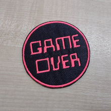 Motif Patch Round Geek Gamer GAME OVER