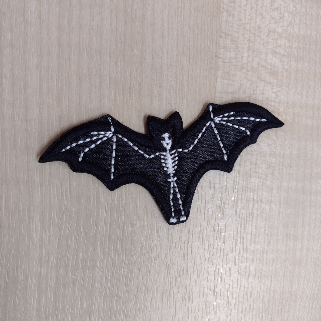 Motif Patch Halloween Horror Skeleton Bat