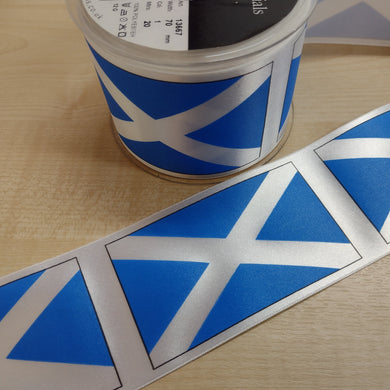 Ribbon Berisfords Polyester 70mm wide (7cm) Scottish Saltire Flags