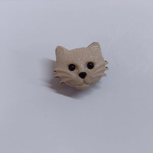 Buttons Plastic Kids Cute Cat Face 15mm (1.5cm)