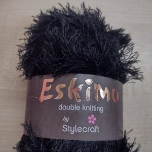 Stylecraft Fur Eskimo DK 1 x 50g balls BLACK