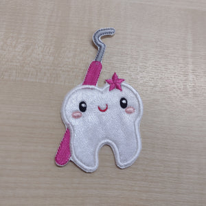 Motif Patch Kawaii Cute Tooth & Dentist Tool