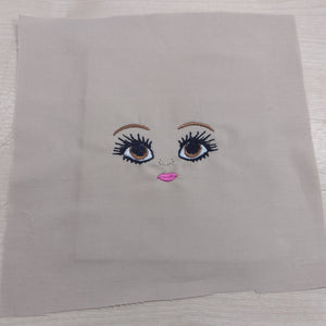Motif Patch Toy Making Doll DIY Embroidered Face Cassie