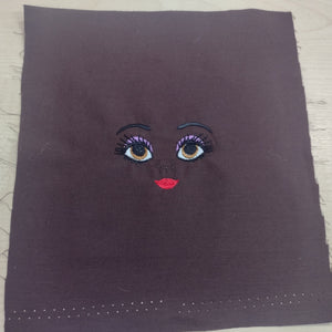 Motif Patch Toy Making Doll DIY Embroidered Face Cindy
