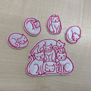 Motif Patch Cute Cat Paw Print Set