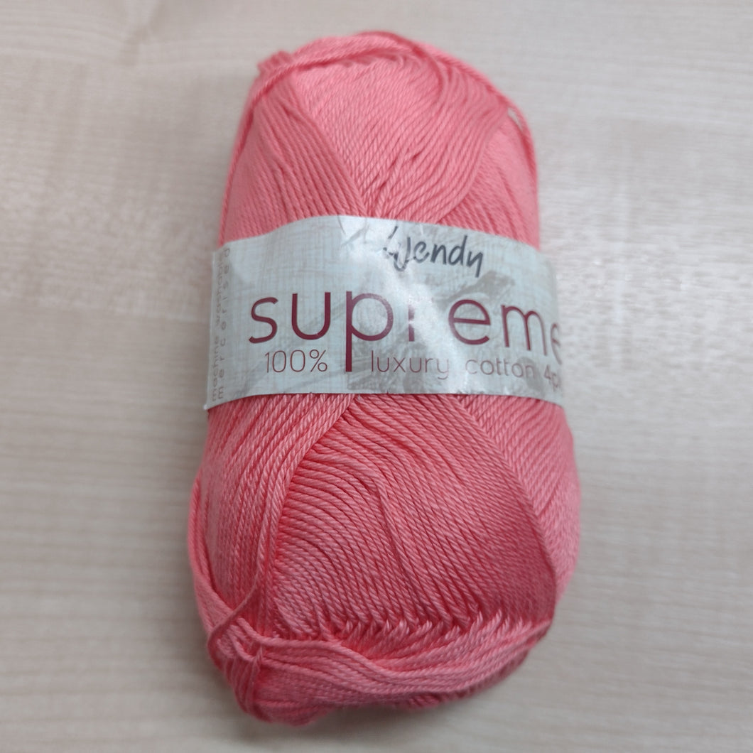 Wendy SUPREME 100% Luxury Cotton 4 ply 1 x 100g ball