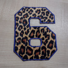 Motif Patch Varsity Letters & Numbers Crushed Velvet Leopard Print