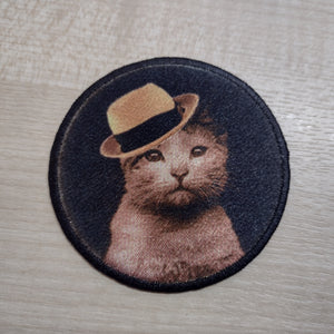 Motif Patch Cats with Hats
