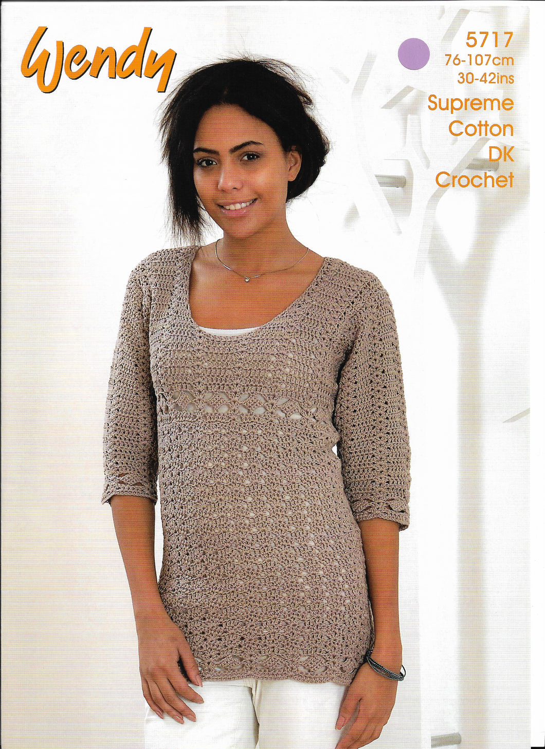 Crochet Pattern Leaflet Wendy 5717 DK Ladies Tunic Top
