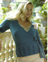 Knitting Pattern Leaflet Sirdar 8580 Ladies Crossover Cardigan