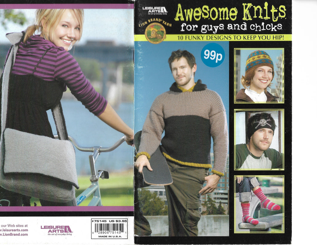 Knitting Pattern Booklet - Awesome Knits for Guys an Chicks