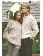 Knitting Pattern Leaflet Sirdar 9616 DK Unisex Diamond & Cable Pattern Sweater