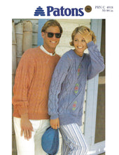 Knitting Pattern Leaflet Patons 4918 Unisex Sweaters