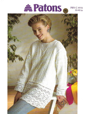 Knitting Pattern Leaflet Patons 4956 Ladies DK Tunic