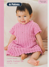Crochet Pattern Leaflet Patons 3542 Baby DK Dress