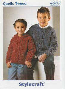Knitting Pattern Leaflet Stylecraft 4905 Kids DK Sweaters