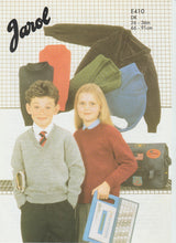 Knitting Pattern Leaflet Jarol E410 DK Kids School Sweaters