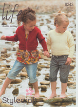 Knitting Pattern Leaflet Stylecraft DK Kids Sweater & Cardigan