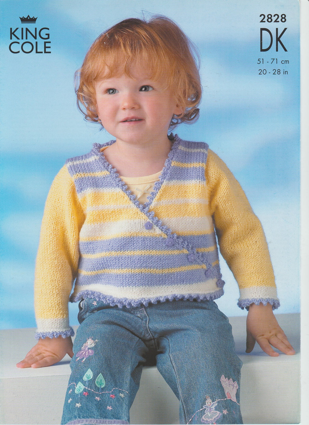 Knitting Pattern Leaflet King Cole 2828 DK Kids Sweater, Jacket & Cardigan