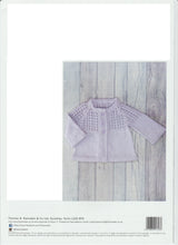 Knitting Pattern Leaflet Peter Pan P1313 Baby Stripe Lacy Raglan Cardigans