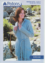 Knitting Pattern Leaflet Patons 2920 Ladies Shawl Collared Long Cardigan