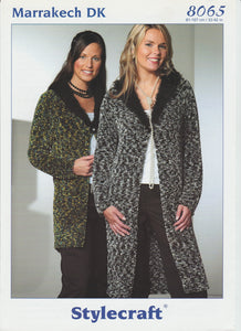 Knitting Pattern Leaflet Stylecraft 8065 Ladies DK Coats