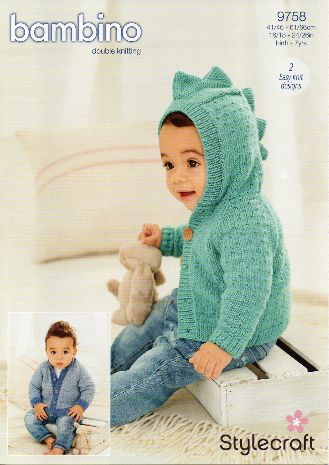 Knitting Pattern Leaflet Stylecraft 9758 DK Kids Hooded Dinosaur Jacket