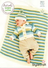 Knitting Pattern Leaflet Stylecraft 9831 DK Kids Jacket / Hat / Blanket
