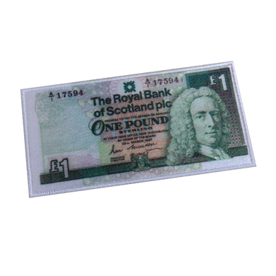 Motif Patch Retro Scottish Pound Note Numismatist Collector
