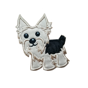 Motif Patch Cute Cartoon Yorkie Terrier Dog