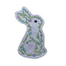 Motif Patch Multicolour Spring Flower Border Style Bunny