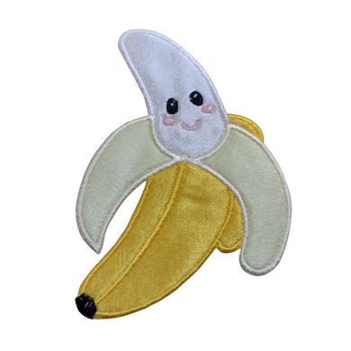 Banana with kawaii face motif