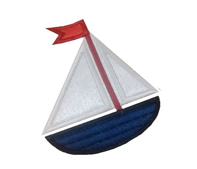 Motif Patch Cute Nautical Sailing Boat