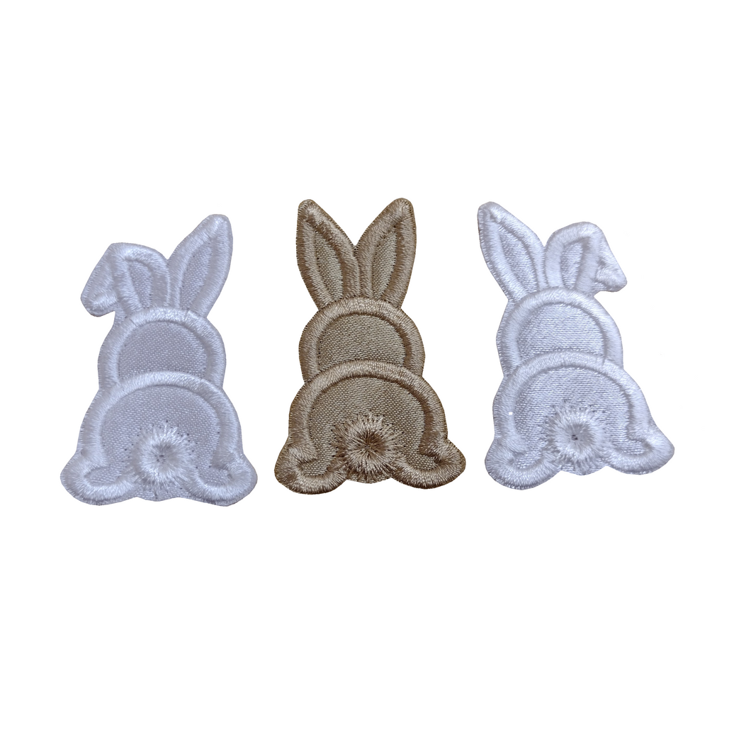 Motifs Cute Backwards Bunny Rabbit 2 Colour Set