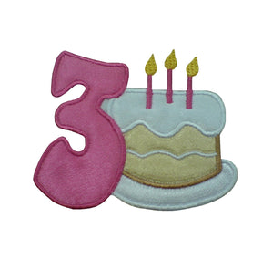 Motif Patch Font 09 Birthday Cake Numbers