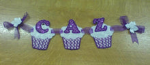 Banner Personalised Name Cupcake Theme Garland