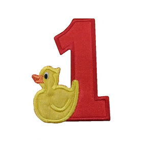 Motif Patch Font 33 Duck Birthday Numbers