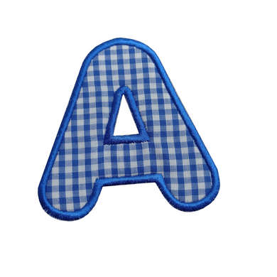 Motif Patch Font 23 Basic Baby Letters Woven Gingham