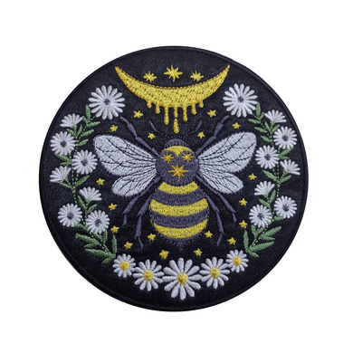 Motif Patch Floral Honey Moon Bee