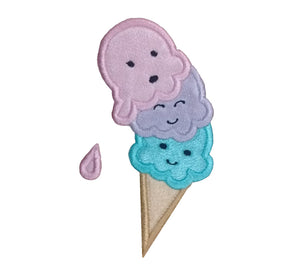 Motif Patch Cute Kawaii Ice Cream Cone