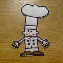 Motif Patch Cartoon Chef Cook Baker