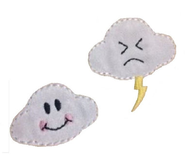 Motif Patch Cute Mini Kawaii Cloud Set