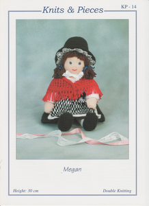 Knitting Pattern Leaflet Knits & Pieces DK Megan Welsh Doll