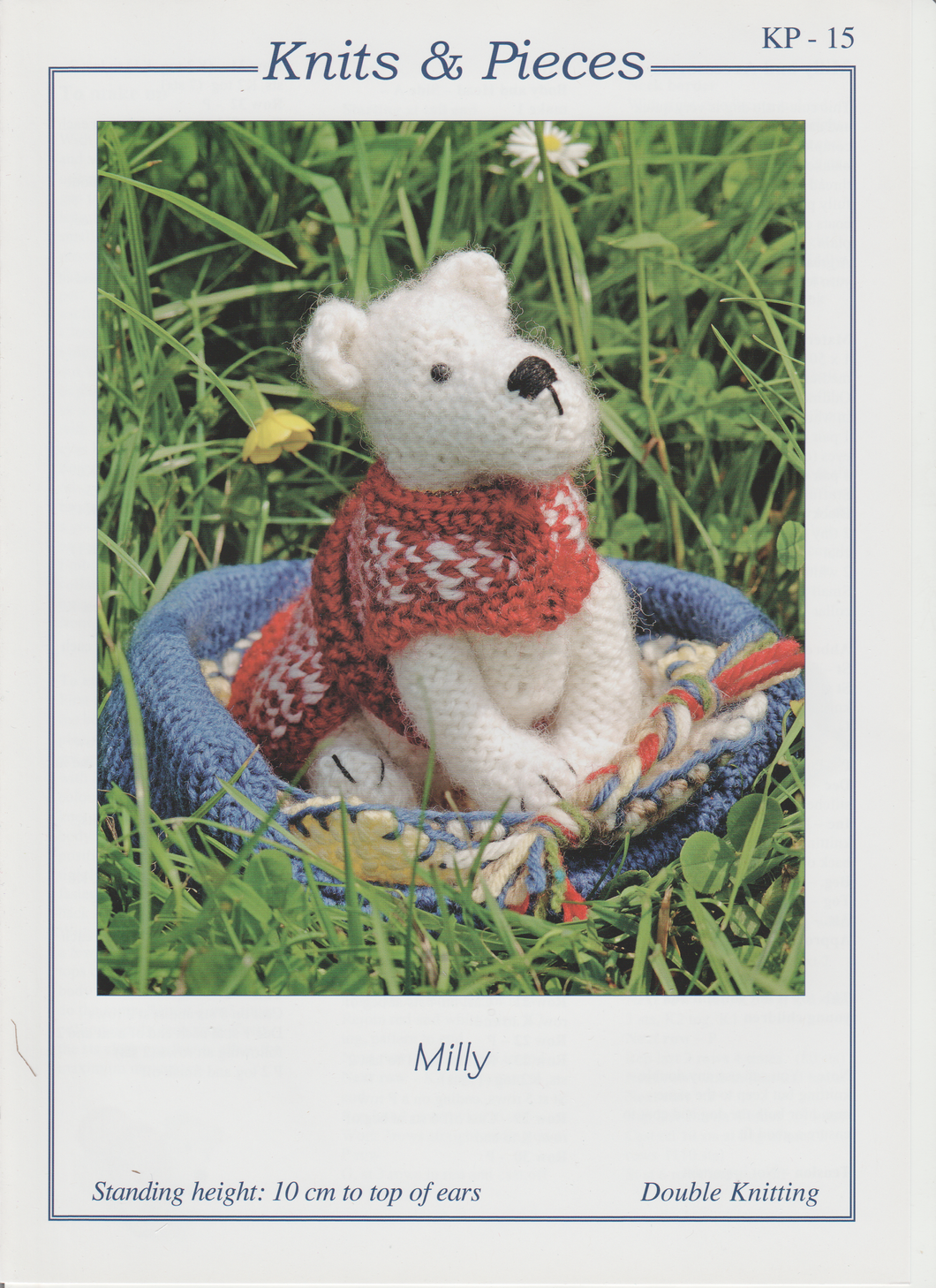 Knitting Pattern Leaflet Knits & Pieces DK Milly Toy Dog