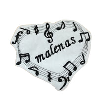 Motif Patch Personalised Name Musical Music Notes Heart