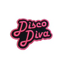 Motif Patch Disco Diva 80's Typography