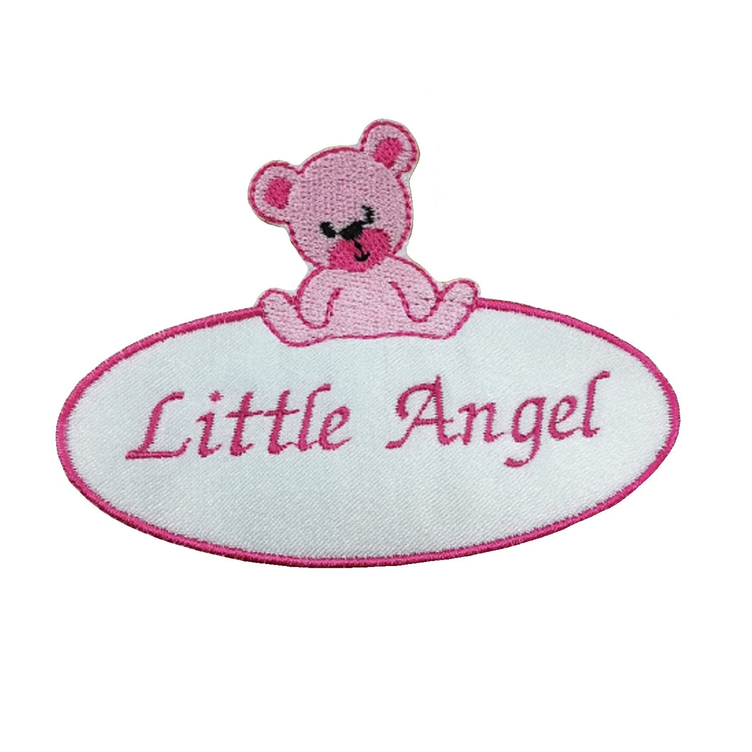 Motif Patch Personalised Name Teddy Bear Oval