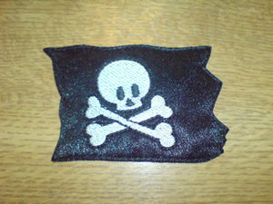 Motif Patch Pirate Skull Raggy Flag