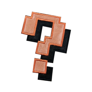 Motif Patch Cosplay Pixel Question Mark with Shadow