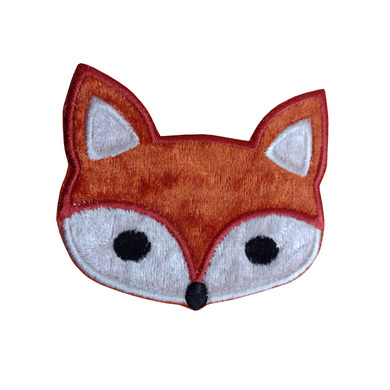 Motif Patch Plush Fox Head